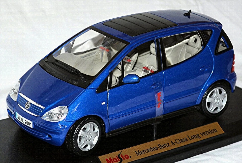 Mercedes Benz A-Clase V168 Longversion 2001-04 Azul Metálico 1:18 Maisto 31630 - Imagen 2 de 4