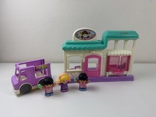 2014 Fisher Price Little People Time For A Treat Ice Cream Shop, Truck 3 Figures