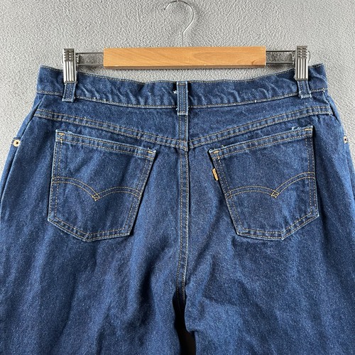 Vintage Levis Jeans Womens 18 Blue Denim Orange Tab Tapered USA Made Misses 80s - Afbeelding 10 van 14