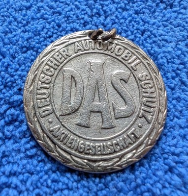 Antike D.A.S. Plakette   St. Christophorus   Deutscher Automobil Schutz   2,5 cm