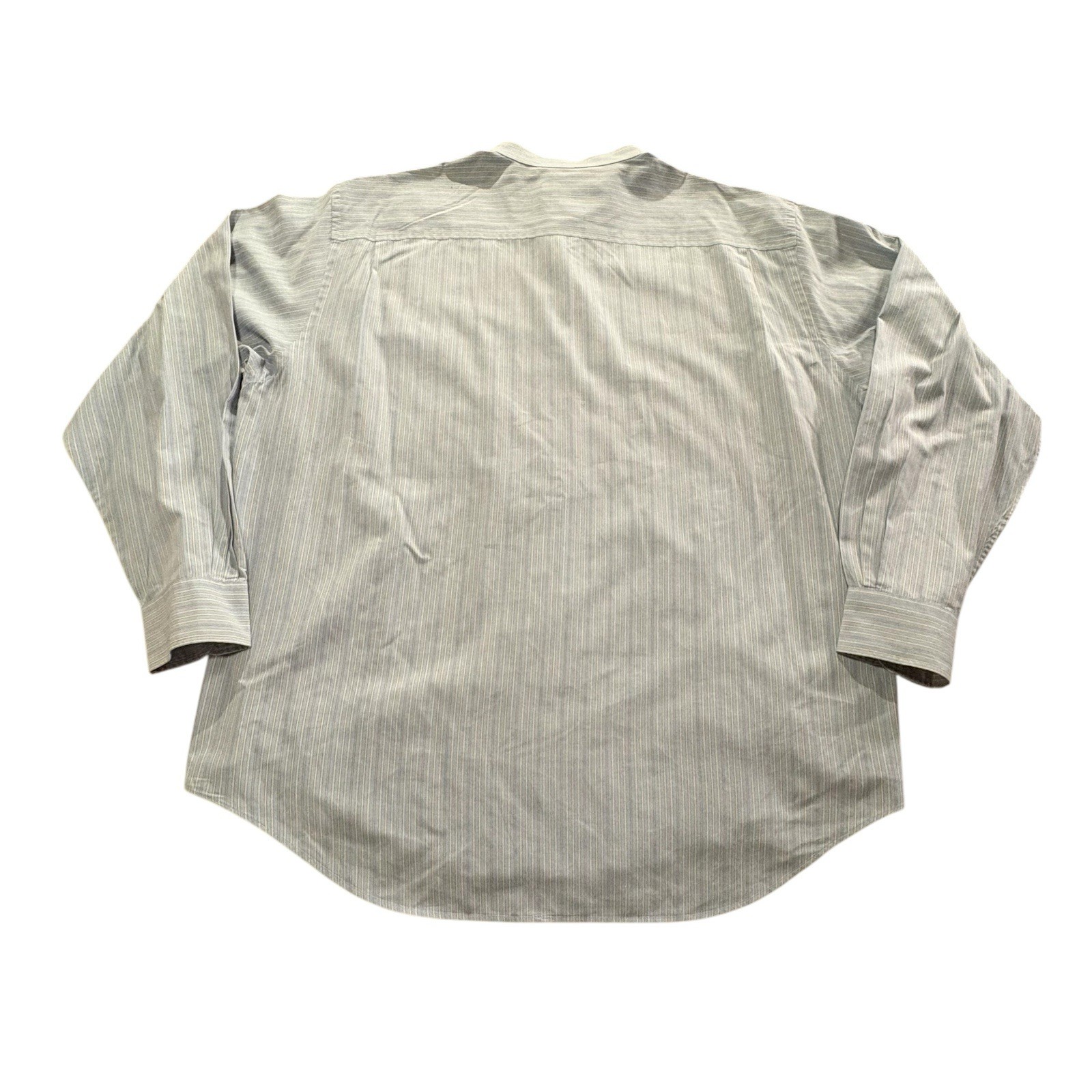 Camicia Yves Saint Laurent uomo 17 5 34 35 XL blu righe colletto a fascia tasca YSL