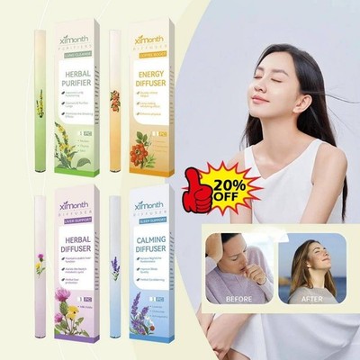 4 Style Herbal Diffuser w/Mullein Thyme Mint for Lung Health  Fresh Air 4 packs