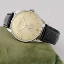 SWISS MADE LONGINES FROM 1951 EXCELLENT MANUAL WIND GENTS WATCH WORKING WELL