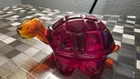 Fenton Glass Turtle Rainbow Red Awesome