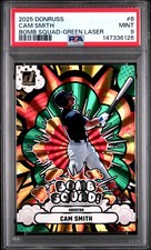 2025 PANINI DONRUSS BOMB SQUAD GREEN LASER #6 CAM SMITH PSA 9