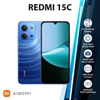 Xiaomi Redmi 15C (256GB+8GB) 4G Factory  6.9'' Unlocked GSM Smartphone 6000mAh