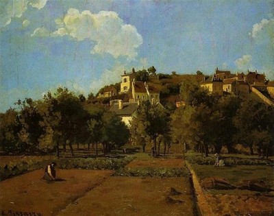Die Gärten von L Hermitage Pontoise Kunstdruck Poster Wanddeko Herzstück Stat