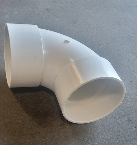 Charlotte Pipe Schedule 40 6 in.   Hub  T X 6 in.   D Hub  PVC 90 Deg Elbow