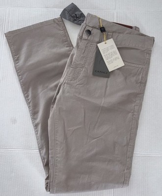 NWT Canali 1934 5-Pocket Cotton Twill Trouser Pants Italy Tan Men s 56 (36 X 34)
