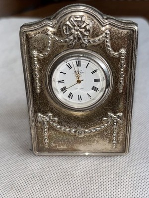 Vintage R.Carr Tischuhr Sterlingsilber geprägt
