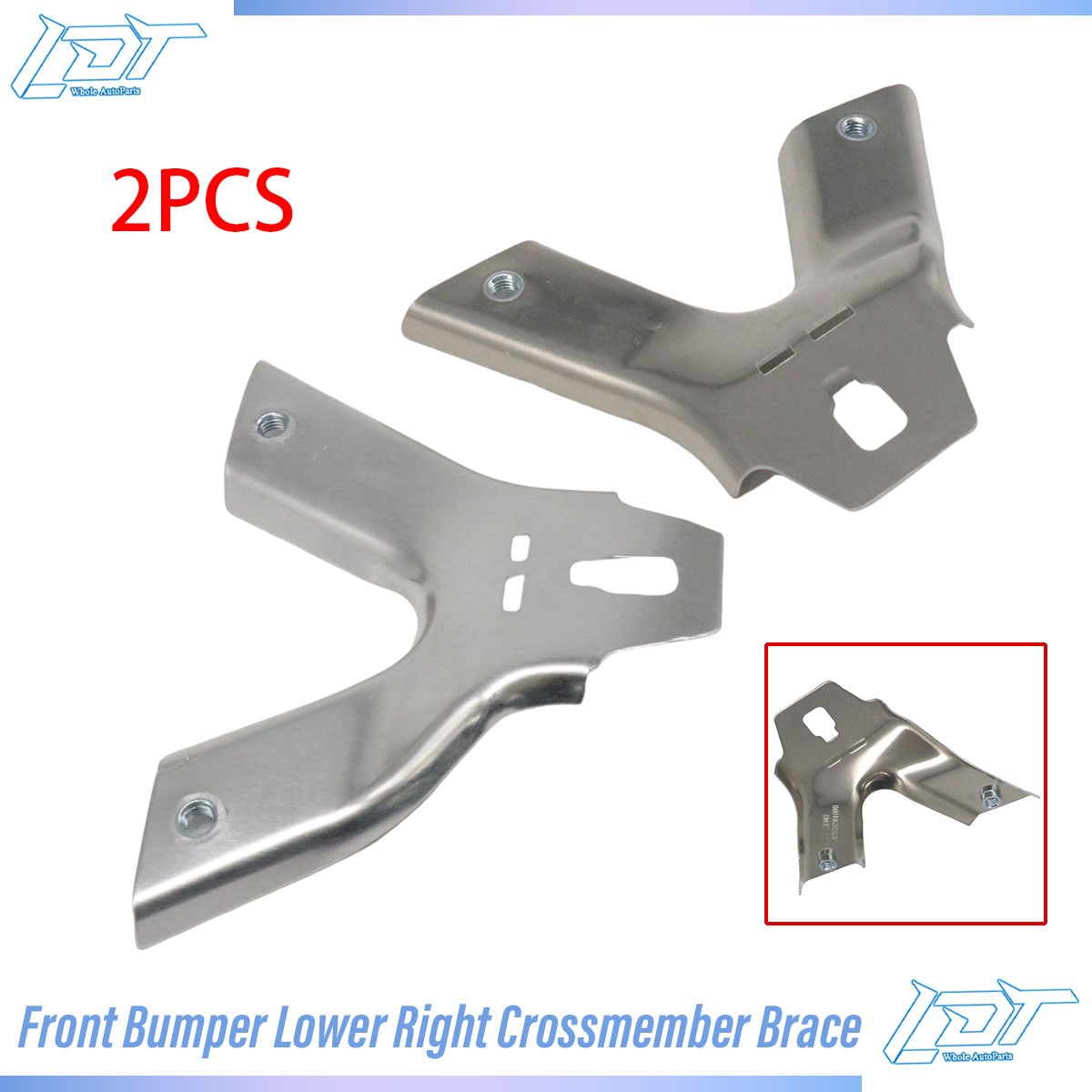 2pcs Front Lower Bumper Crossmember Brace For Mercedes-Benz E350 E300 E43 AMG