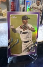 2021 Topps Chrome Update Series - Jazz Chisholm #USC52 Purple Refractor 