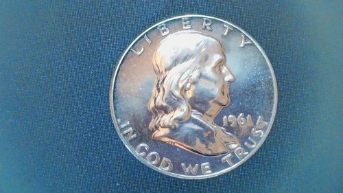 1961 US Franklin Half, Uncirculated Proof Grade , .36169 Oz Slv (US-9023)