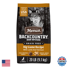 Merrick Backcountry Grain Free Dry Adult Dog Food, Kibble with Freeze Dried Raw