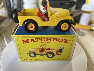 Vintage Matchbox Series #72 Standard Jeep Mint New Old Stock