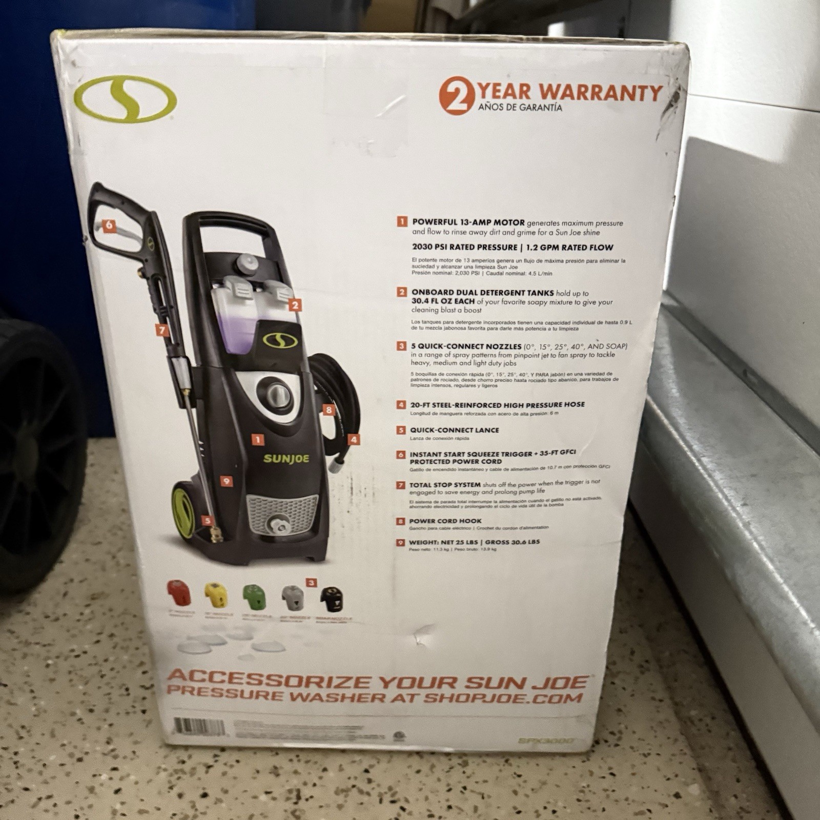 sun joe pressure washer spx3000