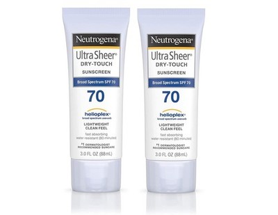 Neutrogena Ultra Sheer Dry-Touch Sonnencreme, LSF 70, 88 ml 88 ml (2er Pack)
