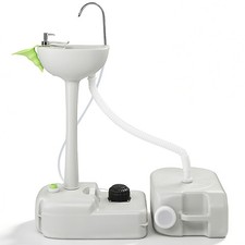 19L Camping Sink Outdoor Indoor Hand Wash Basin Stand With 24L Recovery Tank US