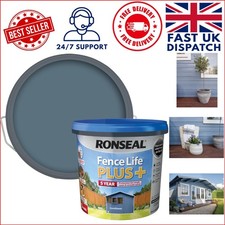 5L Ronseal Fence Life Plus+ in Cornflower: Non-Toxic, Easy Application Solution