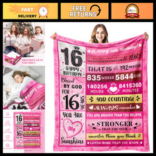 16th Birthday Gifts for Girls - Cozy 50"x60" Blanket Party Decorations