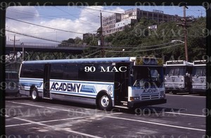 ACADEMY LINES. FLXIBLE 870 BUS #1565. Hoboken (NJ). Original Slide 1993.