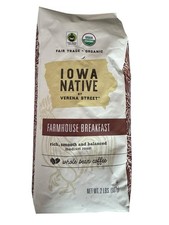 2lb Bag of Iowa Native by Verena Street Farmhouse Breakfast Whole Bean Coffee. 13.50 per pound