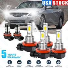 For 2007-2018 Nissan Altima Led Headlight Hi/Lo+Fog light bulbs Combo Kit White