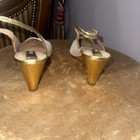Frank Sarto Tessa Cream And Gold Slingbacks Size 10 — photo 8