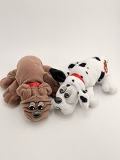 2 Pound Puppies Mini Plush 8" 1980's Miniature Dog Stuffed Animal Vtg Tonka Read