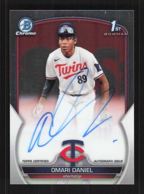 Omari Daniel 2023 Bowman Chrome Prospect Autographs Auto #CPA-OD