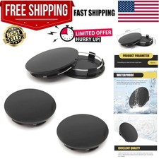 4pcs Universal Fit Black Wheel Center Caps - Snap-in Design For All Vehicles