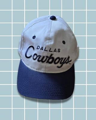 Vintage Sports Specialties Dallas Cowboys Script Hat Snapback NFL Football White