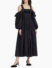 ULLA JOHNSON Off-the-shoulder Midi Dress Size 4US $520