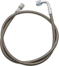 36 Billet Steel Braided Turbo Oil Feed Line Length 551871 4an 90 Degree Straigh 36 Billet Steel Braided Turbo Oil Feed Line Length 551871 4an 90 Degree Straigh
