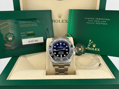 Rolex Sea-Dweller Deepsea 126660 44mm James Cameron Blue Black Box Papers 2021