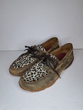 Twisted X Kids Size 6 Leopard Distressed Leather FITS LIKE WOMENS 10