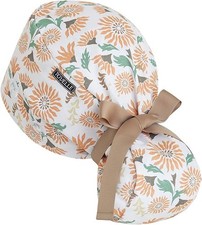Scrub Caps Women Ponytail Floral Sunshine Double-Sided Printed
