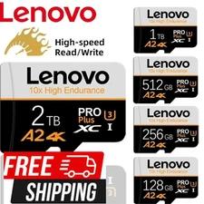 Lenovo High-Speed Micro SD Card 1TB/2TB - Class 10 XC TF Card with Adapter