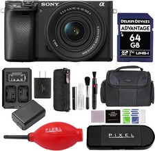 Sony a6400 Mirrorless Camera w/ 16-50mm f/3.5-5.6 II Lens & Accessories Bundle