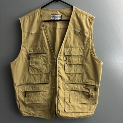 Lodestar Men s Vest Fishing Photography Tan Pockets Hunting Hiking 14-pockets!