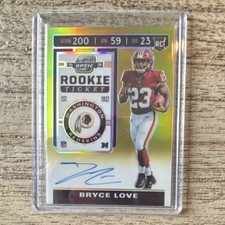 Panini 2019 Contenders Bryce Love Rookie Ticket Gold On Card Auto Prizm #8-10