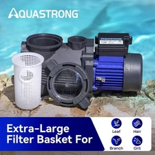 AQUASTRONG In/Above Ground Pool Pump, High Flow 1 HP 110V or 1.5 HP 22OV