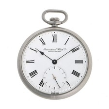 IWC Cal.972 Manual Wind Pocket Watch Stainless Steel Small Seconds