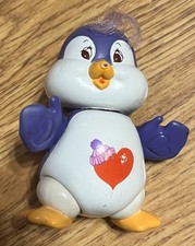 1985 Care Bears Cousins Cozy Heart Penguin PVC Toy Purple