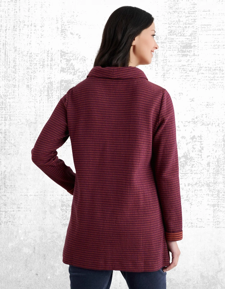 Women’s Seasalt Jersey Tunic Path Cotton Long Sleeve Deep Bramble Purple Pockets - Image 4 of 4