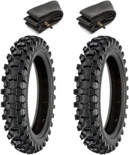2 Copertoni 2.50 – 10 + Camere D’Aria Pneumatici Tassellati 33J Cross Mini Moto 