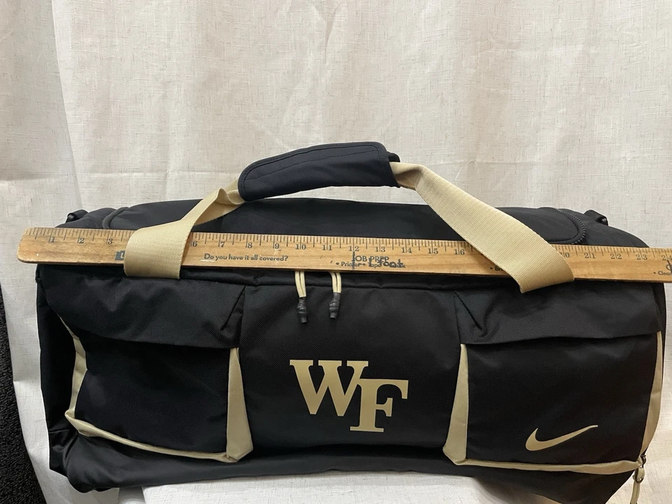 Wake Forest Team Issued Nike Football Duffle Bag Travel #90 Demon Deacons - Image 3 of 4