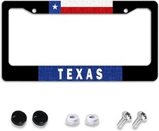 Taxas Texan 12x6 in Aluminum License Plate Frame US Standard For Car