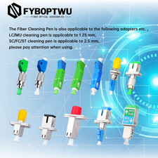 5 Pcs Fiber Optic Cleaner Fiber Optic Tools Cleaing Pen for LC/MU 1.25Mm Conn...