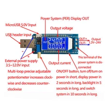 DC-DC 5V to 3.3V 9V 12V 24V USB Step UP/Down Adjustable Power Supply Module US